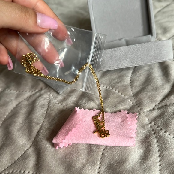 BRAND NEW 14K gold plated SOPHIE name plate necklace in script - Picture 3 of 4